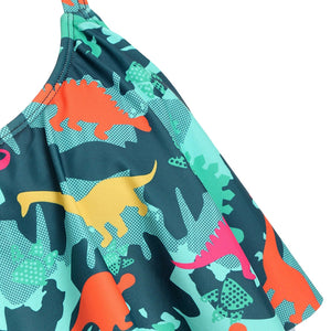 Dinosaur Print High Waist Bikini Set