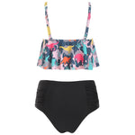 Dinosaur Print High Waist Bikini Set