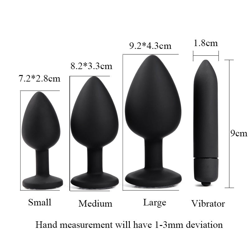 Adult Diary Silicone Anal Plug Jewelry Dildo Vibrator Sex Toys for Woman Prostate Massager Bullet Vibrador Butt Plug For Men Gay