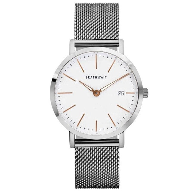 BRATHWAIT Brand Leather Watch Luxury Classic Wrist Watch