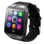 Bluetooth Smart Watch men Q18 With Camera Facebook Whatsapp Twitter Sync SMS Smartwatch Support SIM TF Card For IOS Android
