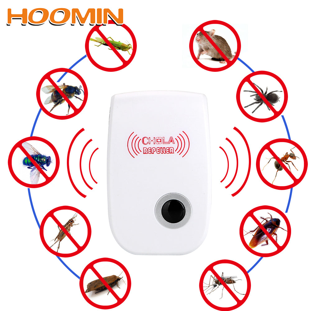 HOOMIN Rodent Control Indoor Cockroach Mosquito Insect Killer Ultrasonic Pest Repeller